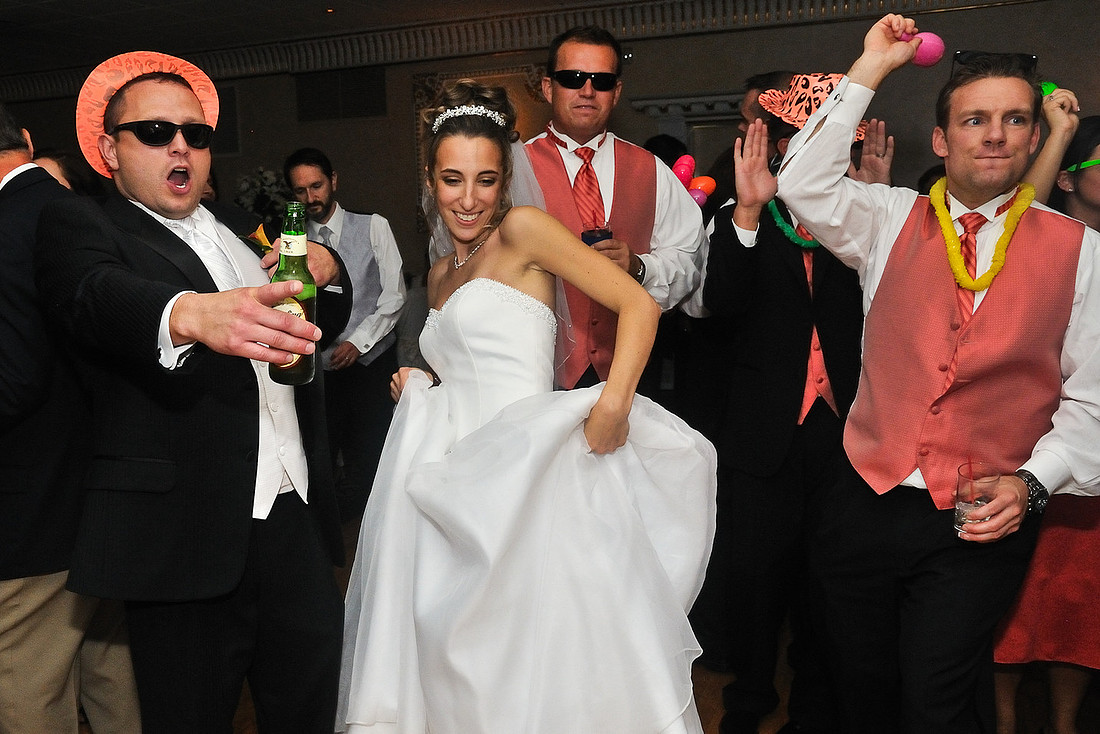 wedding bride dancing and having fun by NJ Wedding Photographer