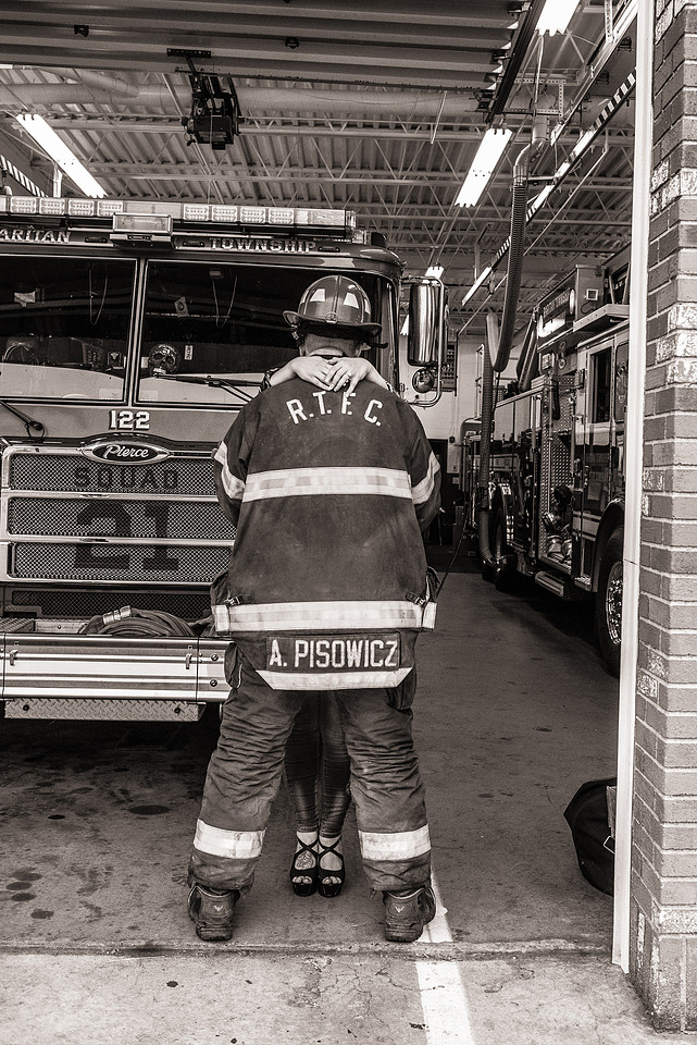 1,clinton-hunterdon-county-NJ-wedding-photographer, cute-sweet--fun-must-have-bride-groom-picture-firefighter-engagement