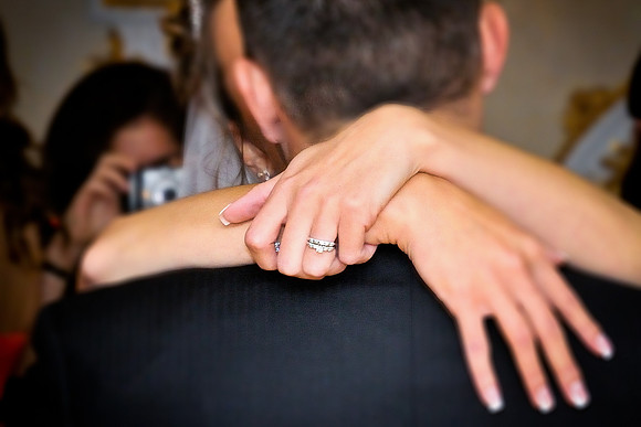 wedding rings dancing by NJ Wedding Photographer